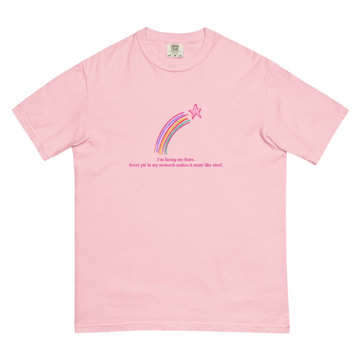 Face Your Fears Tee in Pink - aesthetic shirt for artists, makers, and dreamers