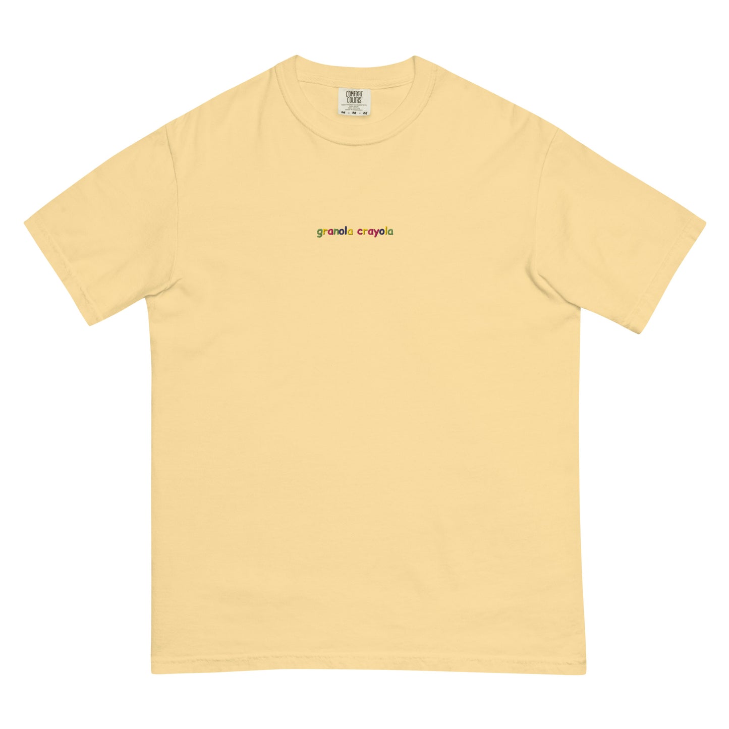 Granola Crayola Tee in Butter Yellow-aesthetic shirt for artists, makers, and dreamers