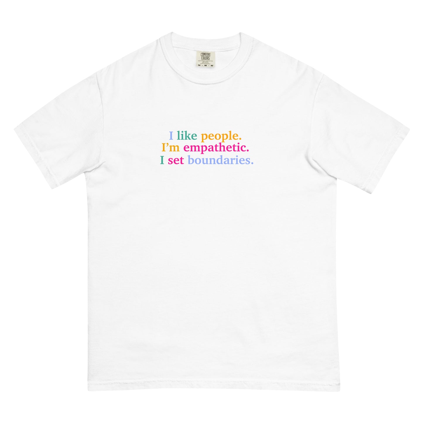 I Care Tee in White - aesthetic shirt for artists, makers, and dreamers