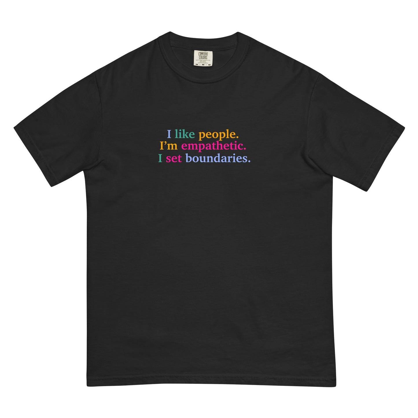 I Care Tee in Black - aesthetic shirt for artists, makers, and dreamers