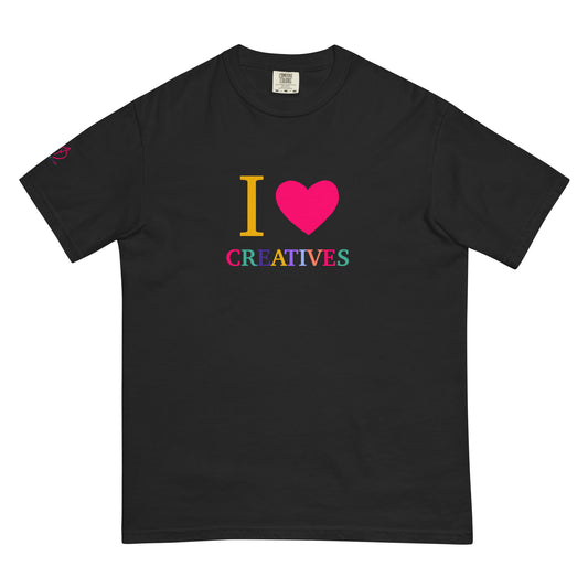 I Love Creatives graphic tee black – aesthetic shirt for artists, makers, and dreamer