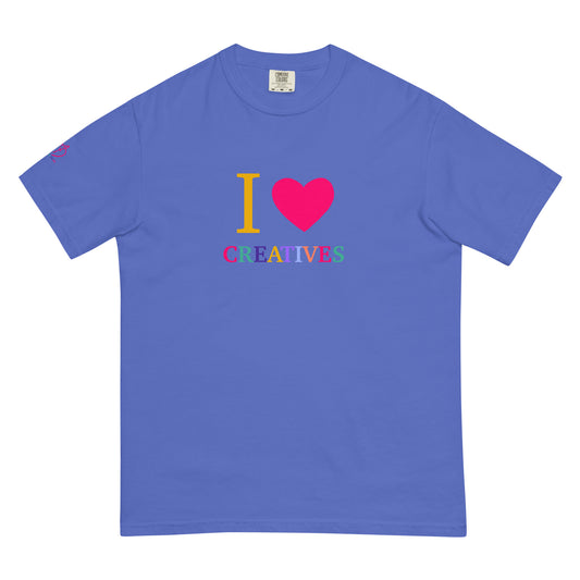 I Love Creatives graphic tee blue – aesthetic shirt for artists, makers, and dreamers