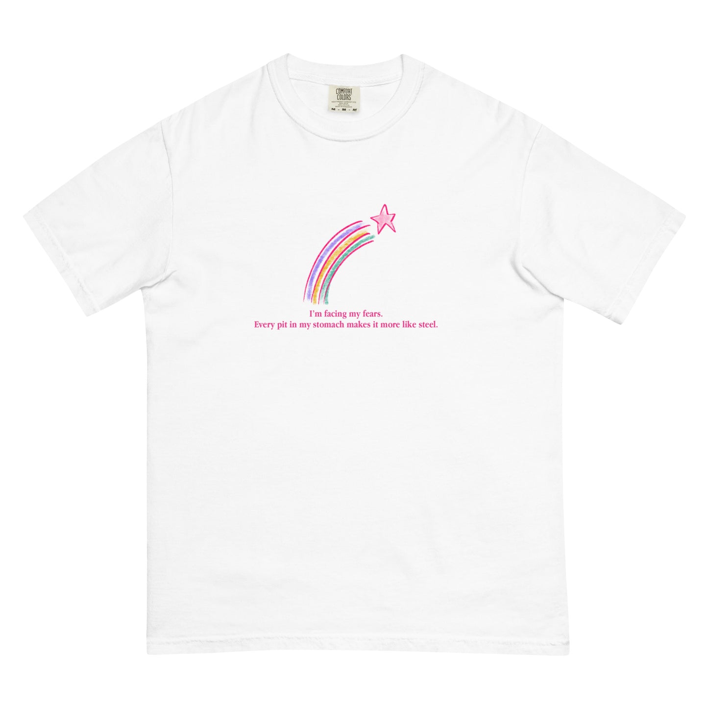 Face Your Fears Tee in White - aesthetic shirt for artists, makers, and dreamers