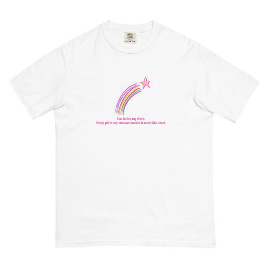 Face Your Fears Tee in White - aesthetic shirt for artists, makers, and dreamers