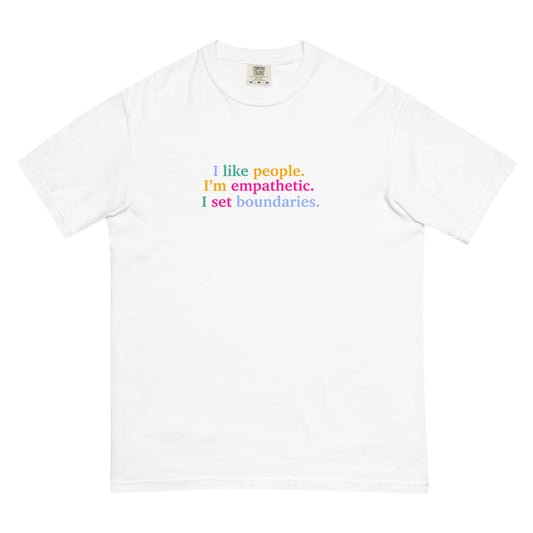 I Care Tee in White - aesthetic shirt for artists, makers, and dreamers
