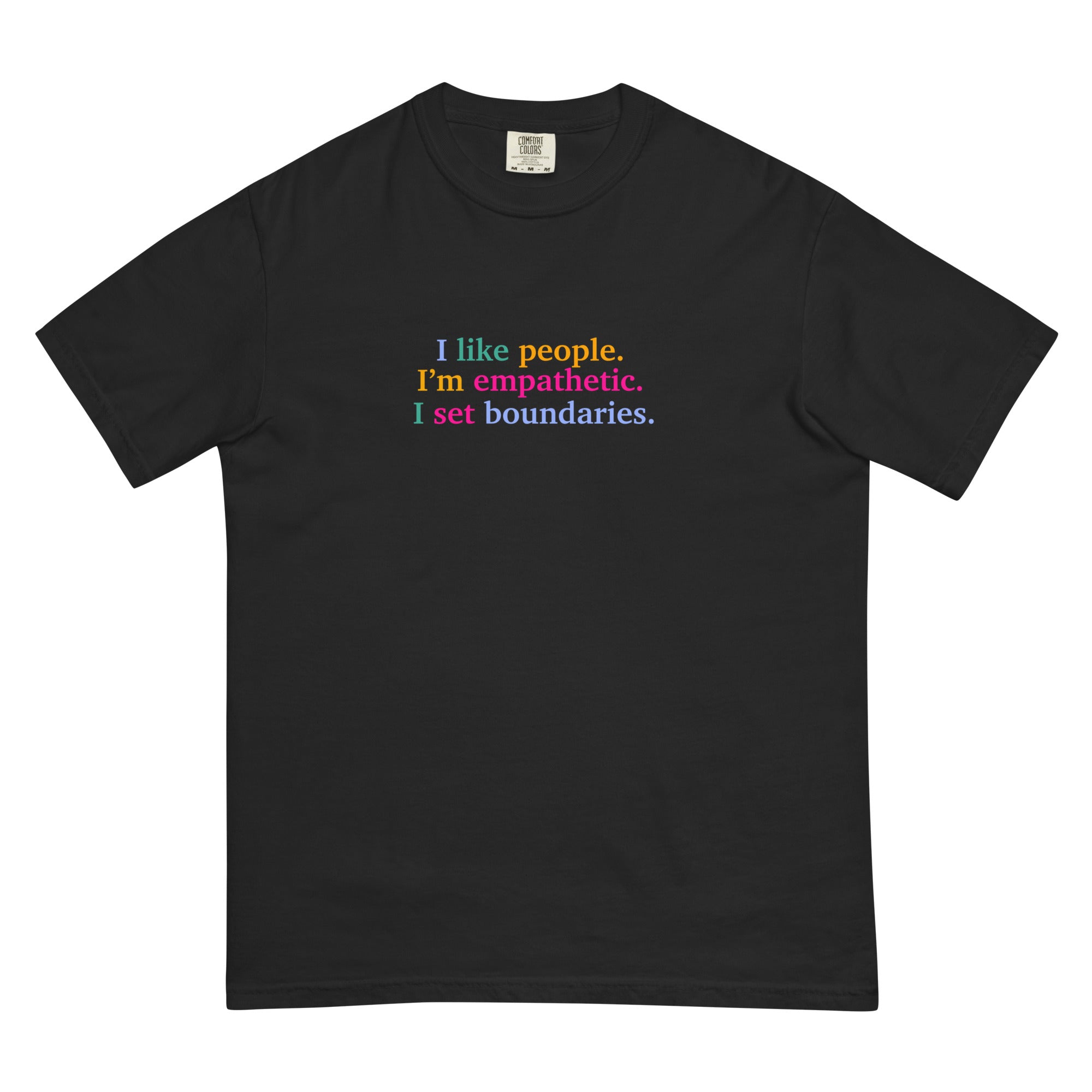 I Care Tee in Black - aesthetic shirt for artists, makers, and dreamers
