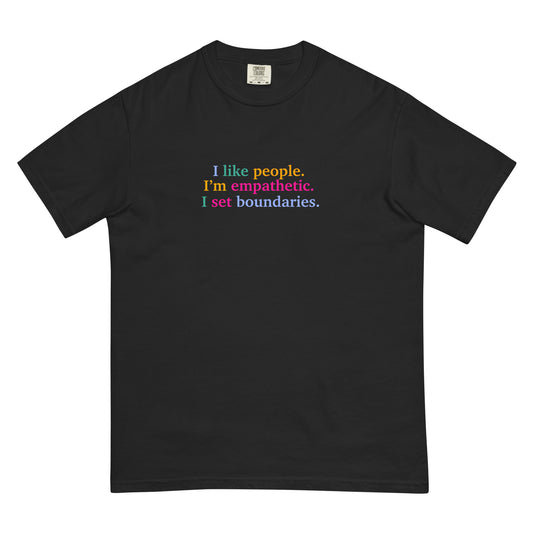 I Care Tee in Black - aesthetic shirt for artists, makers, and dreamers
